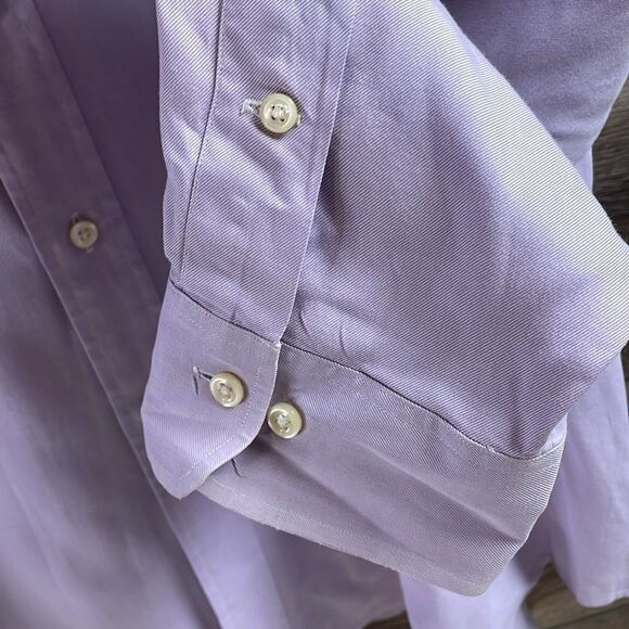 Polo by Ralph Lauren Men’s Regent Classic Fit Long Sleeve Dress Shirt, 17 1/2 XL - Picture 4 of 6